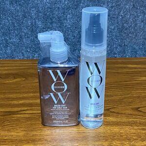 Color Wow Dream Coat for Curly Hair 6.7oz & Speed Dry Blow-Dry Spray 5oz Set New